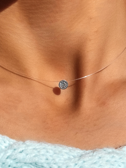 Кольє фіаніт Срібло 925° (родій) кл2ф/421