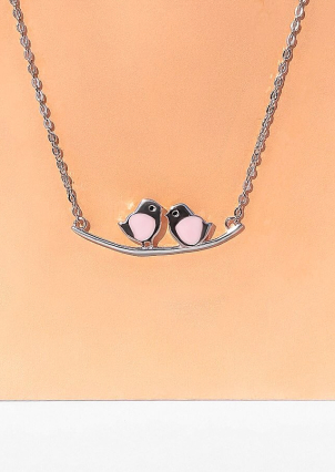 Кольє емаль Срібло 925° (родій) клк2р/1047