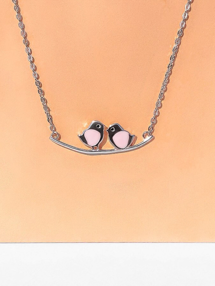 Кольє емаль Срібло 925° (родій) клк2р/1047