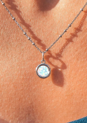 Підвіс опал Срібло 925° (родій) пк2опб/1017