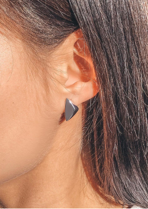 Сережки без вставок Срібло 925° (родій) 82718