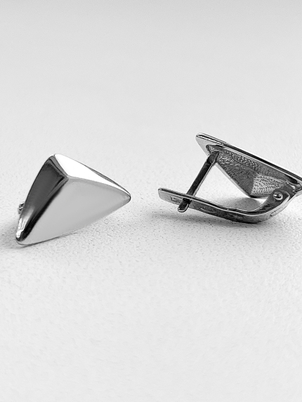 Earrings without inserts Silver 925° (rhodium) 82718