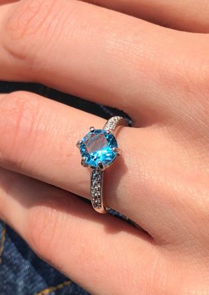 Каблучка фіаніт Срібло 925° (родій) 81049s