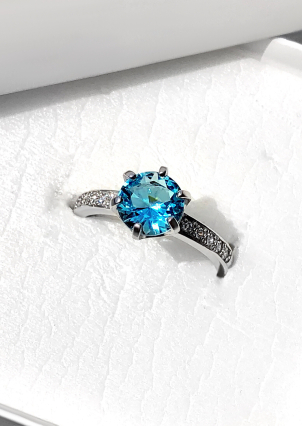 Каблучка фіаніт Срібло 925° (родій) 81049s