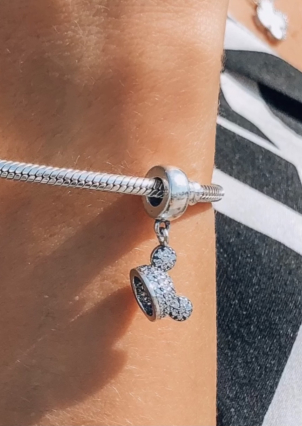 Підвіс Намистина фіаніт Срібло 925° (родій) пк 241