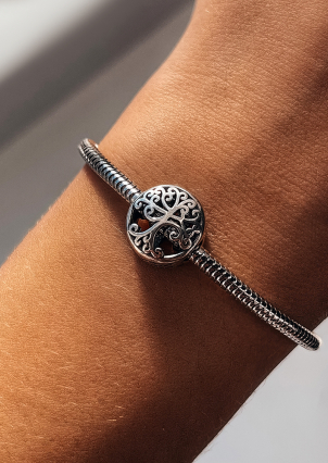 Підвіс Намистина без вставок Срібло 925° (оксидоване) па 24