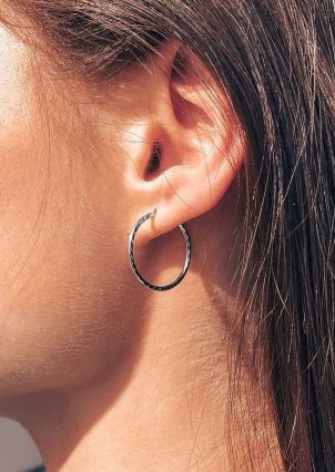 Сережки без вставок Срібло 925° (родій) 26150201