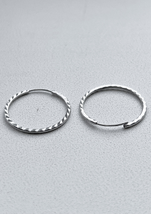 Сережки без вставок Срібло 925° (родій) 26150201