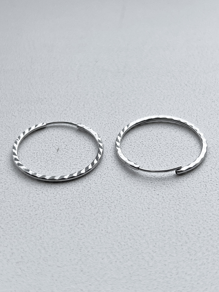 Сережки без вставок Срібло 925° (родій) 26150201