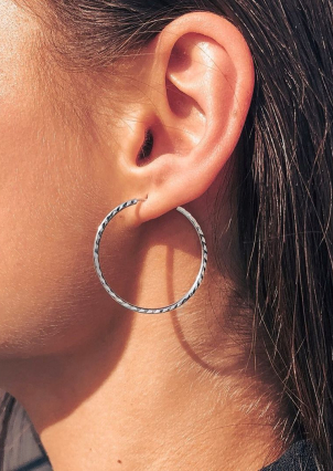 Сережки без вставок Срібло 925° (родій) 26150301