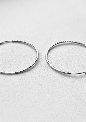 Сережки без вставок Срібло 925° (родій) 26150301