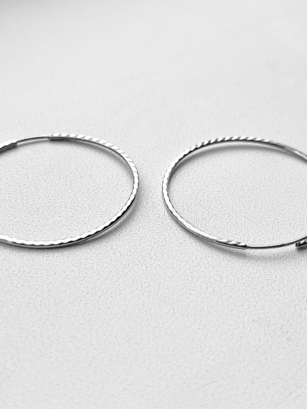 Kolczyki bez wkładek Srebro 925° (rod) 26150301