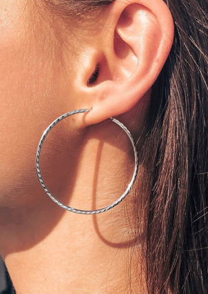 Сережки без вставок Срібло 925° (родій) 26150401