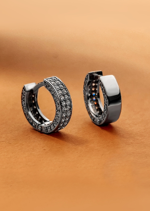 Сережки фіаніт Срібло 925° (родій) 20158