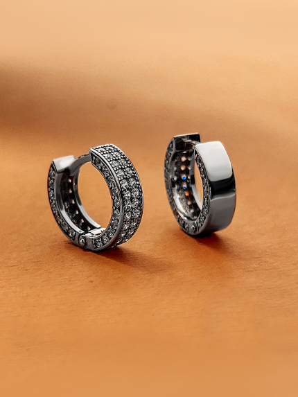 Сережки фіаніт Срібло 925° (родій) 20158