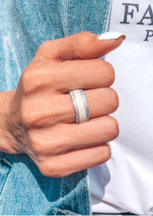 Каблучка емаль Срібло 925° s1422