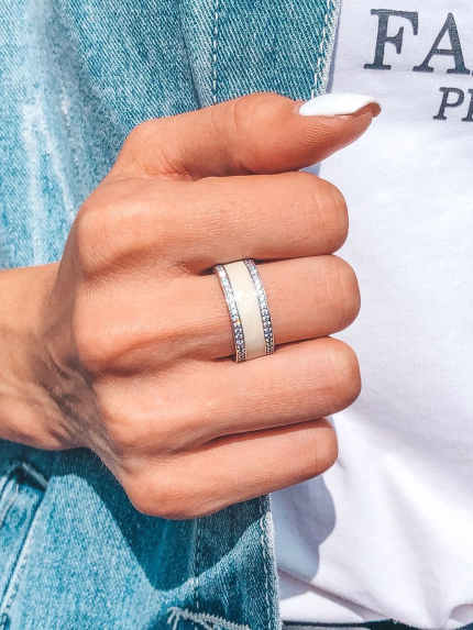 Каблучка емаль Срібло 925° s1422