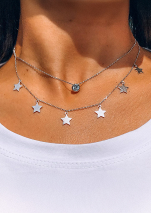 Кольє без вставок Срібло 925° (родій) кл2ф/3022