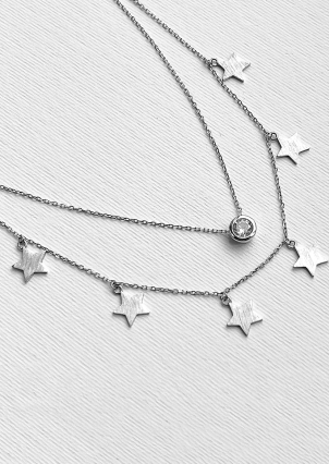 Кольє без вставок Срібло 925° (родій) кл2ф/3022