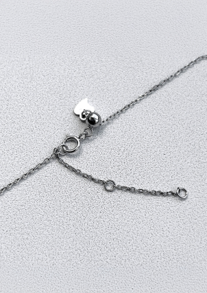 Кольє без вставок Срібло 925° (родій) кл2/1005