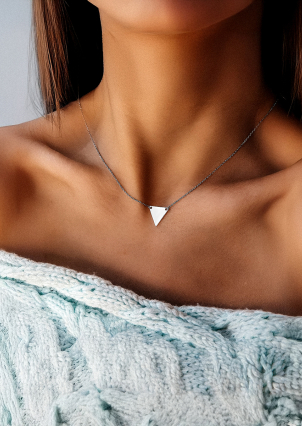 Кольє без вставок Срібло 925° (родій) кл2/1005