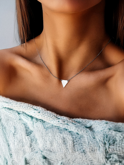 Кольє без вставок Срібло 925° (родій) кл2/1005