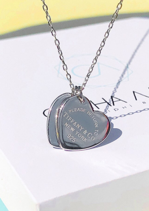 Кольє без вставок Срібло 925° (родій) кл2/2000