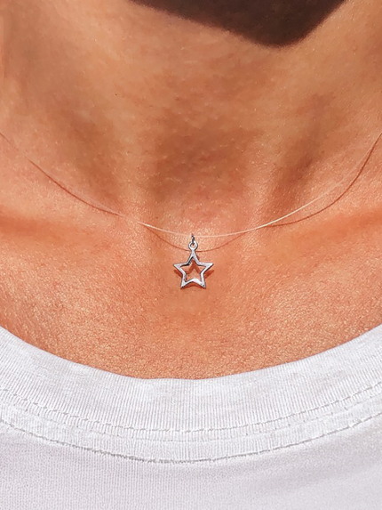 Кольє без вставок Срібло 925° (родій) кл2/1033