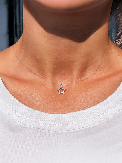 Кольє без вставок Срібло 925° (родій) кл2/1033