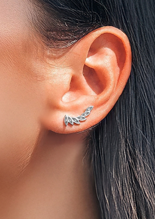 Сережки фіаніт Срібло 925° (родій) с2ф/1394