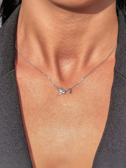 Кольє без вставок Срібло 925° (родій) кл2/3000