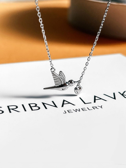 Кольє без вставок Срібло 925° (родій) кл2/3000