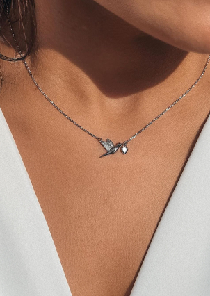 Кольє без вставок Срібло 925° (родій) кл2/3000