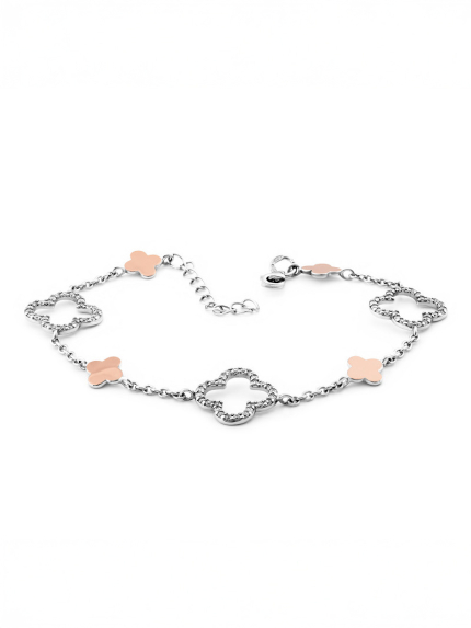 Браслет фіаніт Срібло 925° золото 375° 000670