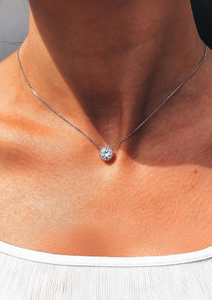 Кольє фіаніт Срібло 925° (родій) 86030