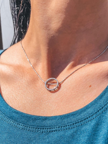 Підвіс фіаніт Срібло 925° (родій) 84715