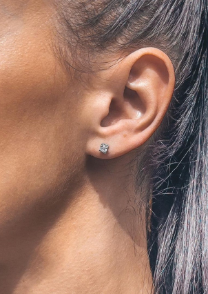 Сережки фіаніт Срібло 925° (родій) 72134