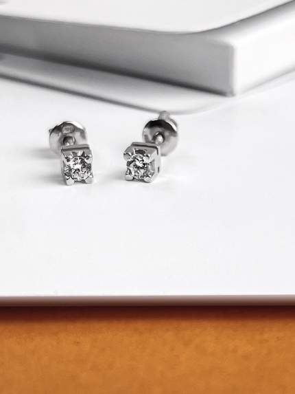 Cyanite earrings Silver 925° (rhodium) 72134