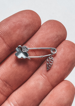 Булавка фіаніт Срібло 925° (родій) бр2ф/034