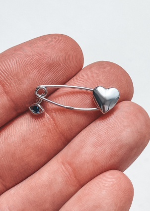 Булавка фіаніт Срібло 925° (родій) бр2фс/020