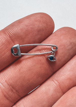 Булавка фіаніт Срібло 925° (родій) бр2фс/017