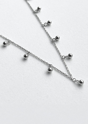 Кольє без вставок Срібло 925° (родій) 117333