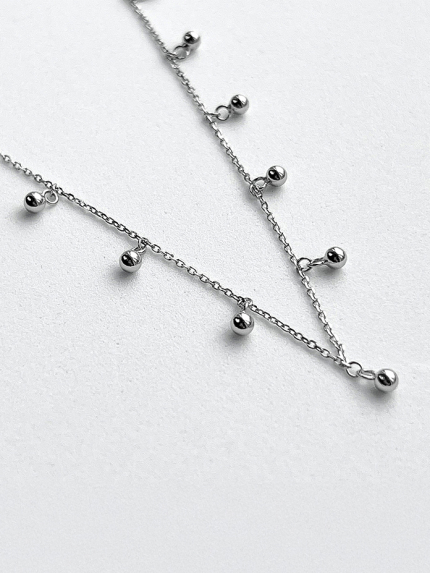 Кольє без вставок Срібло 925° (родій) 117333