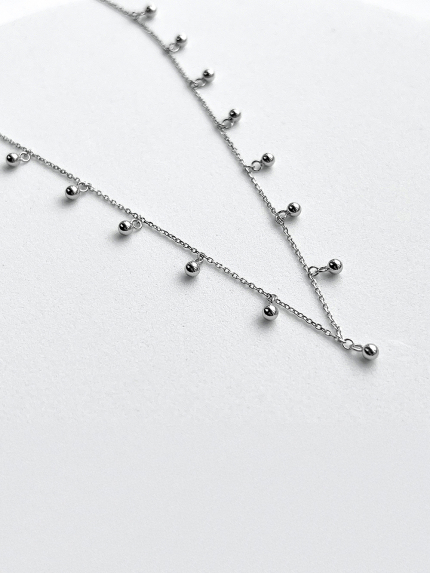 Кольє без вставок Срібло 925° (родій) 117333