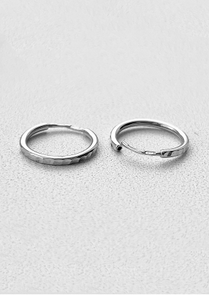 Сережки без вставок Срібло 925° (родій) 1-5001.0.9