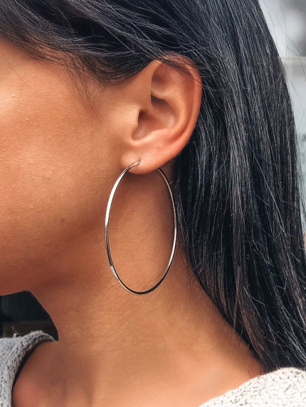 Kolczyki bez wkładek Srebro 925° (rod) 1-5001.02