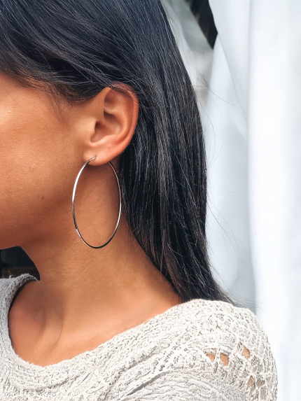 Kolczyki bez wkładek Srebro 925° (rod) 1-5001.02