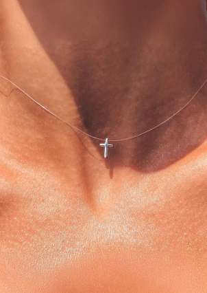 Кольє фіаніт Срібло 925° (родій) кл2ф/1054