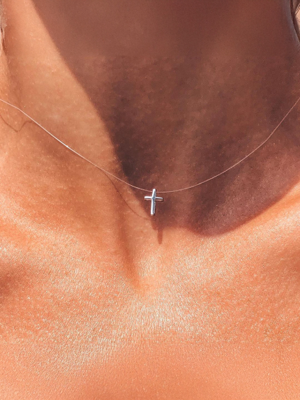 Кольє фіаніт Срібло 925° (родій) кл2ф/1054