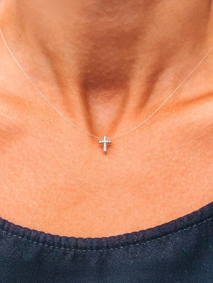 Кольє фіаніт Срібло 925° (родій) кл2ф/1054